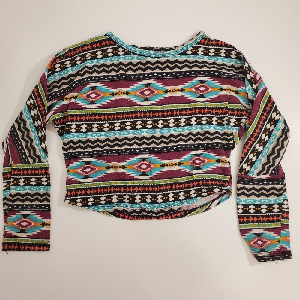 Tribal Pattern Girl's XS Long Sleeve Top